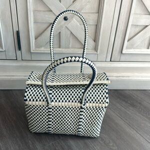 In Pueblo mini tote blue and cream